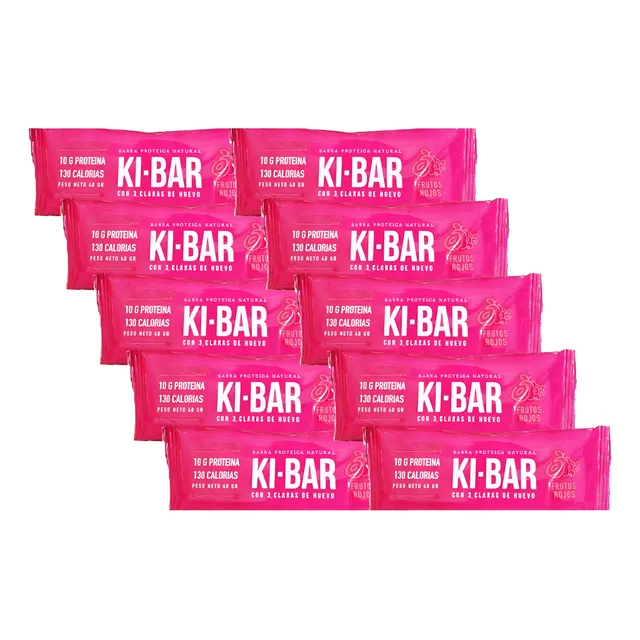 Combo X10 Barrita Proteica 100% Natural Ki Bar Apto Kosher
