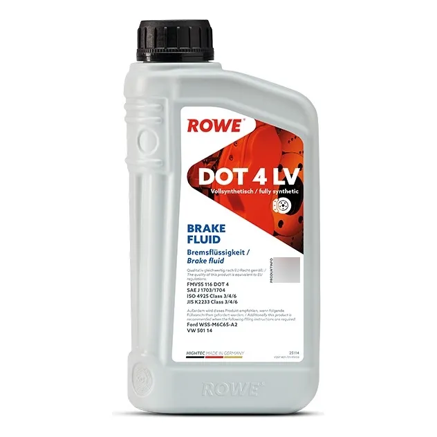 Liquido De Frenos Sintético Rowe Dot 4 Lv (1lt)