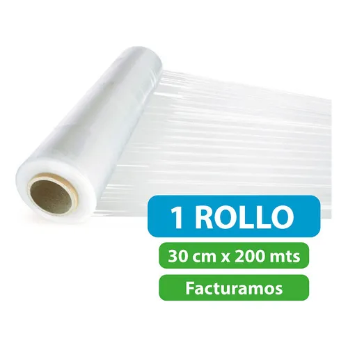 Film Plástico Cocina Rollo 30cms X 200mts Multiusos, Transparente, Tipo Alusa.