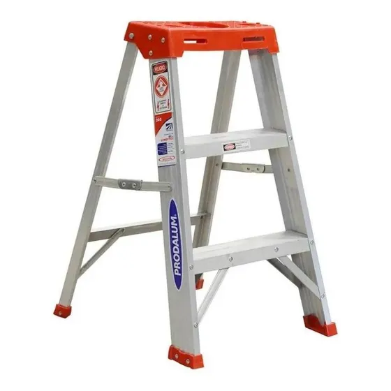 Escalera Aluminio 2 Peldaños (0.68mts Aprox) Uso Domestico