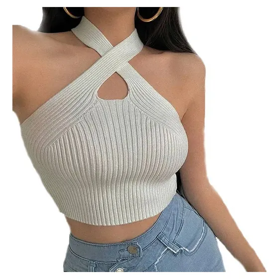 Top - Blusa Cruzado Tejido 