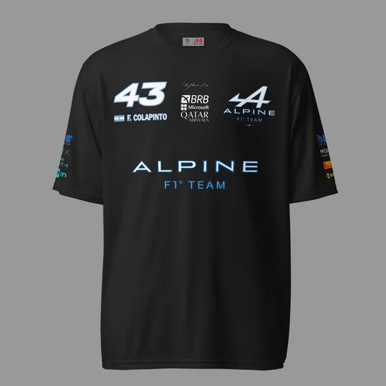Remera Franco Colapinto F1 Alpine De Algodón Premium