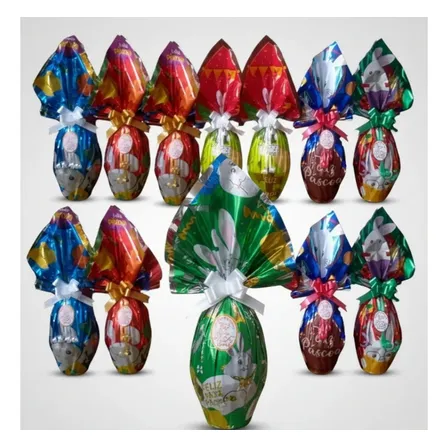 Kit 5 Ovos De Pascoa 100gr Ao Leite Nobre-doação-presentes