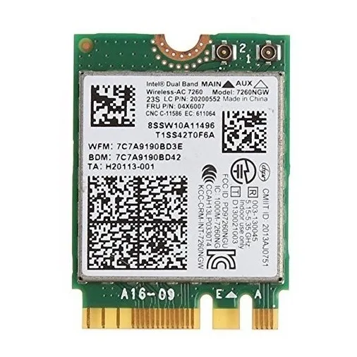 Tarjeta Wifi Laptop Doble Banda Intel Ac7260 2,4/5g Bt 4.0 