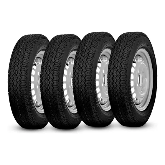 Kit 4 Pneus De Fusca Maggion 5.60-15 Falco F2 4 Lonas