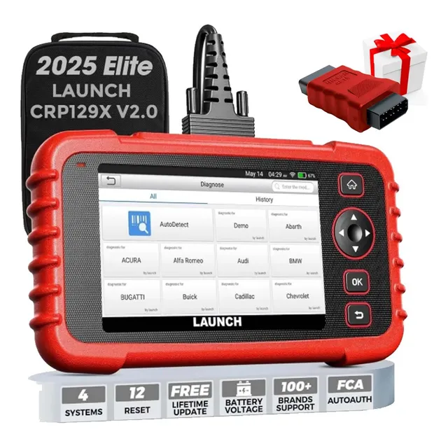 Escáner Diagnóstico Launch X431-crp 129, Fca, Obdii