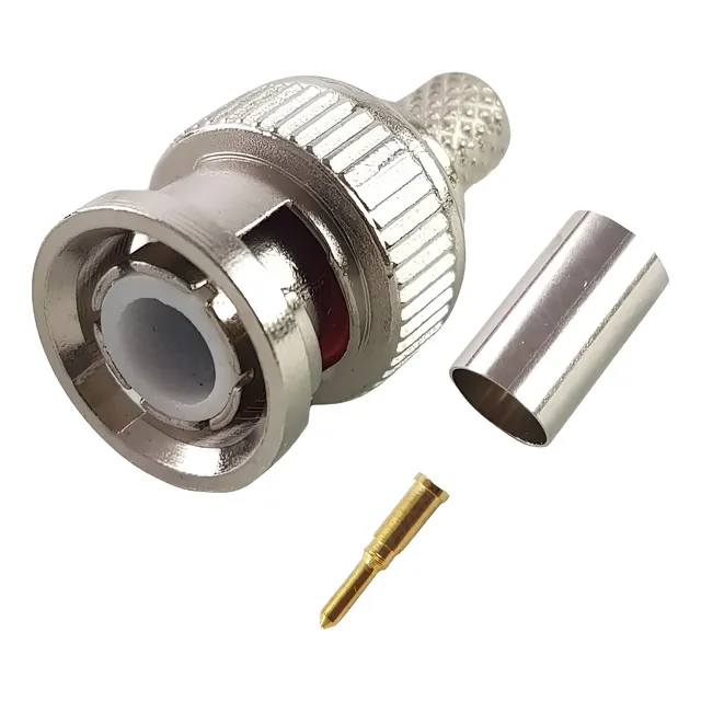 Conector Bnc 10 Unidades Guian Rg59 Aluminio Cctv