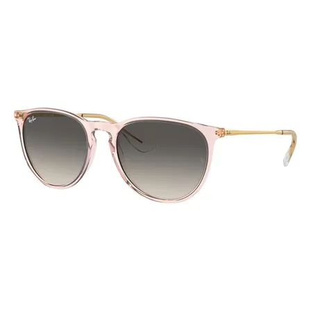 Anteojos de sol Ray-Ban Erika talle M diseño Liso armazón rosa claro y lente gris