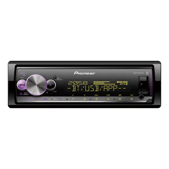Som automotivo Pioneer MVH X3000 com USB e bluetooth e radio