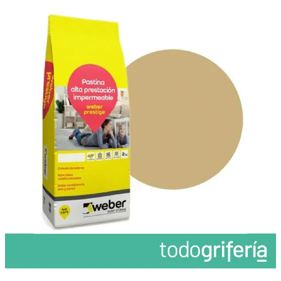 Pastina Weber Prestige Porcelanato 2kg Color Beige