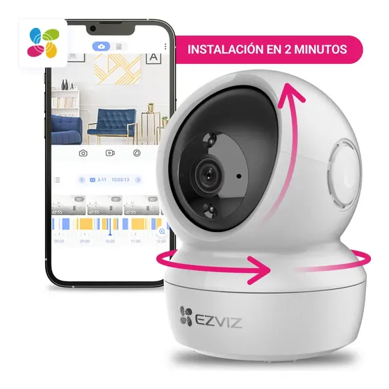 Camara Seguridad Wifi Interior H6c Pro 2k Deteccion Ia Ezviz Color Blanco