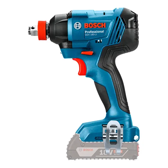 Taladro Atornillador Pistola De Impacto Gdx 180 li Bosch Color Azul Frecuencia 18 V