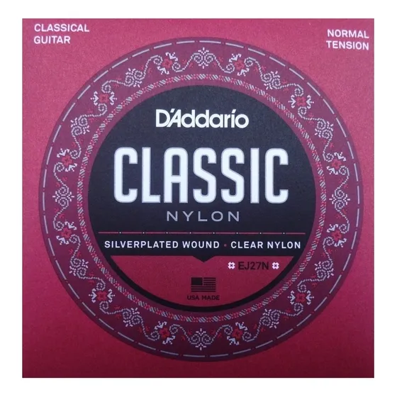Encordado Daddario Ej27n Classic Nylon Para Guitarra Clasica