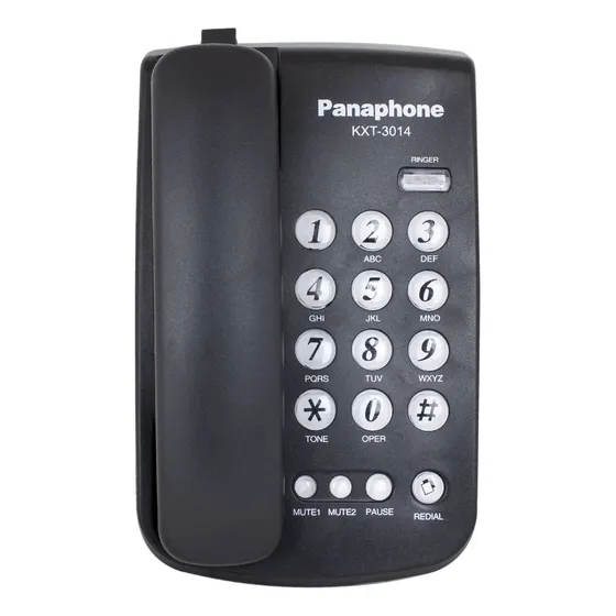 Teléfono Panaphone Kxt-3014 Fijo - Color Negro