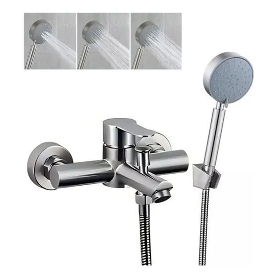 Llave Monomando Tina Ducha Grifo Para Pared Y Ducha De Mano