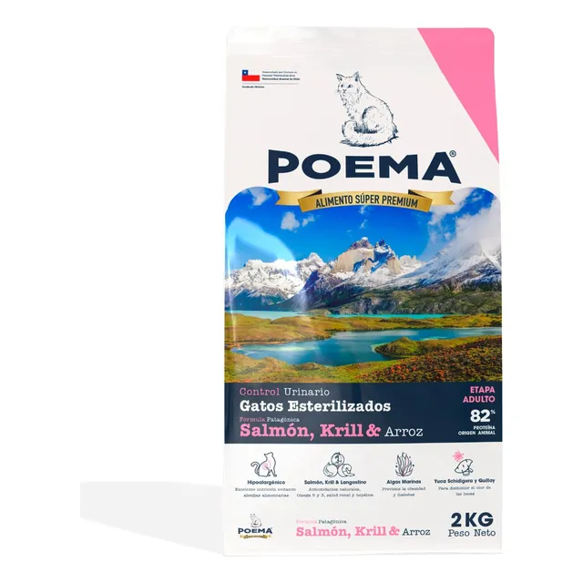 Poema Salmon Gatos Esterilizados Control Urinario 2 Kilos