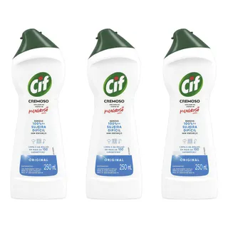 Kit 3 Cif Cremoso Saponaceo Multiuso Limpeza Milagrosa Kit 3 Cif Cremoso Saponaceo Multiuso Limpeza Milagrosa