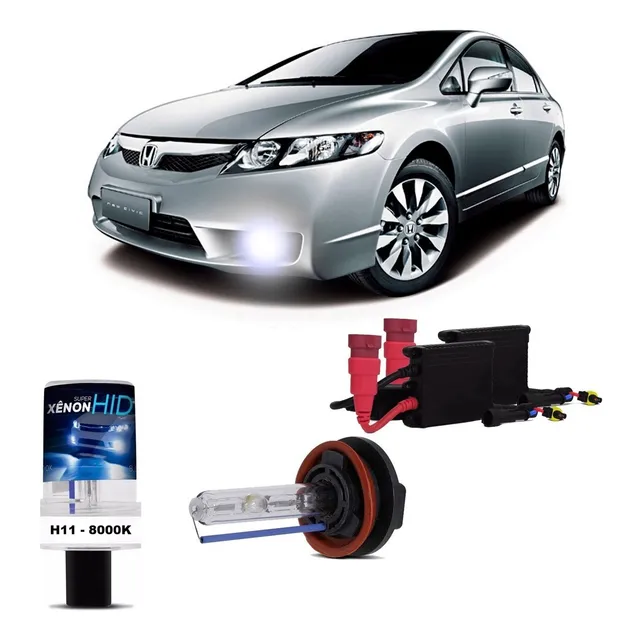 Kit Xenon Farol Milha New Civic Ano 2007 A 2014 H11 8000k
