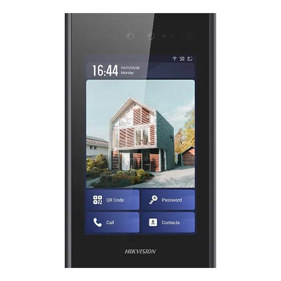 Portero Ip Facial Qr Pin Tag Android Hikvision Ds-kd9403-e6 Color Gris Oscuro