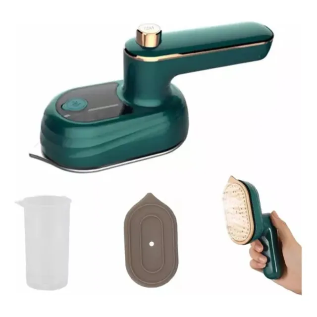 Mini Plancha Al Vapor Viajera Portatil 110ml Con Goma Calor