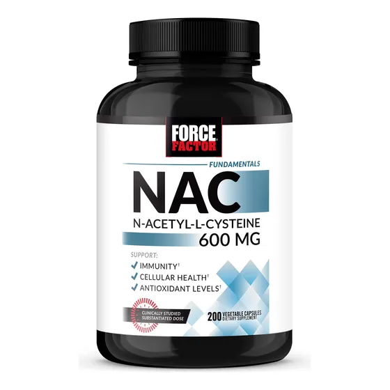 Suplemento Force Factor Nac N-acetil Cisteína 600 Mg 200 Cáp