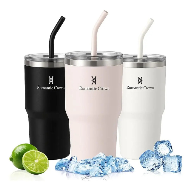 Romantic Crown Copo Térmica 600ml Inox Manter Gelo Para Café Rosa Cor Pura / Material Fosc... Romantic Crown Copo Térmica 600ml Inox Manter Gelo Para Café Rosa Cor Pura / Material Fosc...
