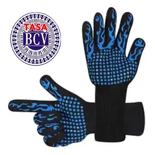Guantes Parrilleros Termicos Resiste 500ºc Silicon Y Aramid