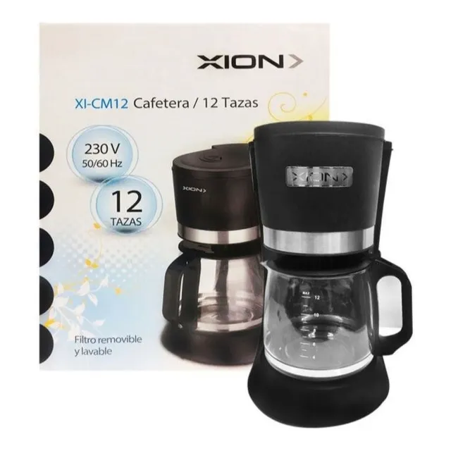 Cafetera Xion 12 Tazas 800w Con Filtro Permanente Cm12