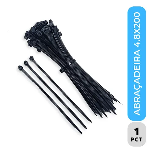 Abraçadeira Nylon Enforca Gato P/ Cabos 4.8x200 C/100 Pto