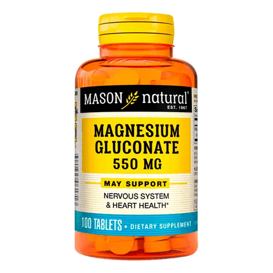 Vitamina Mason Magnesium Gluconate 550 Mg (100 Tab)
