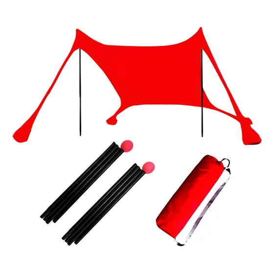 Toldo Solar Playa Lycra Estaca Parasol Portatil Refugio 3x3