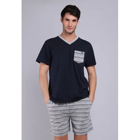 Pijama Corto Cuello En V Arrow P1v3007nb