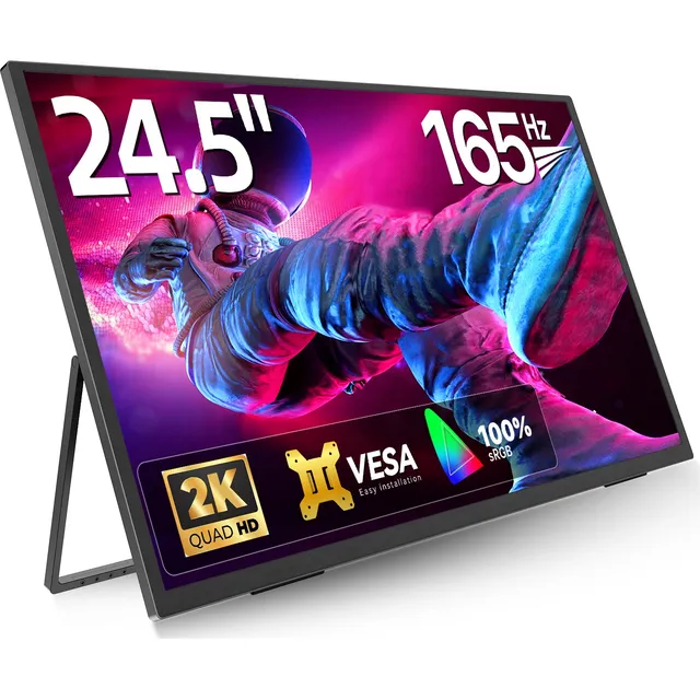 Uperfect Monitor Portátil 24.5 2k 165hz Vesa Gamer Pantalla