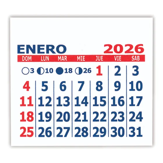 Almanaques Calendario Mignon Chico X 1000 U. 5 X 5 Almanaque