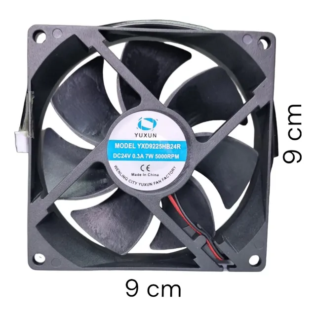 Ventilador Para Inversor 24v 0.35a 5500rpm LED Negro