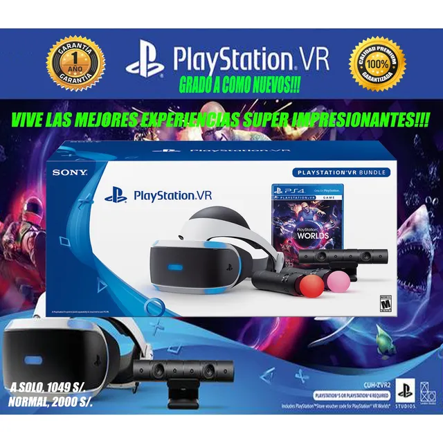Playstation Vr Psvr Ps5 Ps4 Bundle Completo Mandos Juegos 