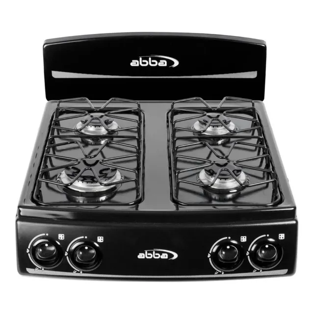 Estufa, Cocina Mesa Abba 4 Puestos Gas Propano Sg400-1 Negro