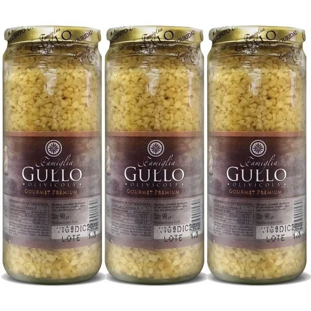 Ajo Picado Olivicola En Aceite Gullo Frasco 90 Gr Pack X 3