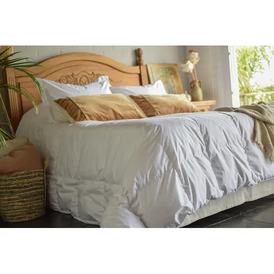 Acolchado De Plumas Natural - King 270x260cms - Blanco