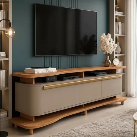 Rack Guarapari Para Tv Até 75 Polegadas Com 3 Portas Sala Freijo/fendi