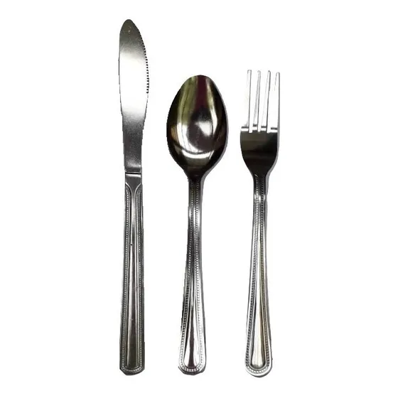 6 Juegos De Cubiertos Cucharilla Tenedor Cuchillo Acero Inox