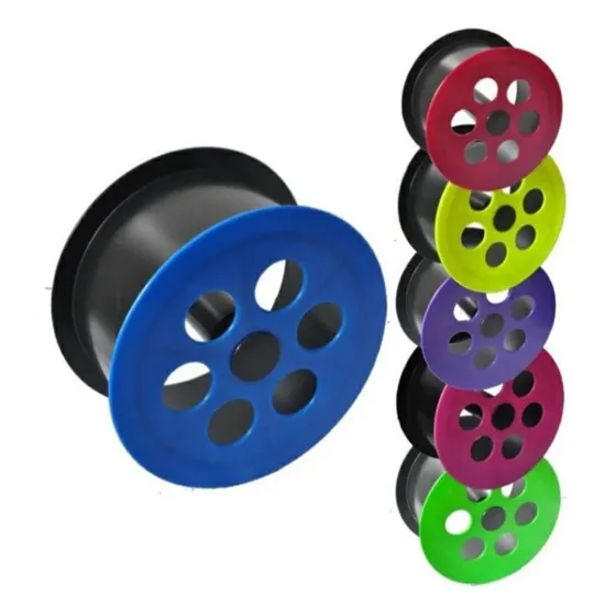Carretilha Plástico Para Empinar Pipas 21 Cm Rolamento Duplo