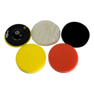 Kit Boinas Espuma 6 Polegadas Corte Refino Lustro C Suporte Kit Boinas Espuma 6 Polegadas Corte Refino Lustro C Suporte