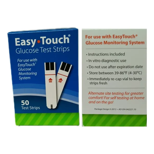 Tiras De Prueba Glucometro Easy Touch Cajax50 Reactivas