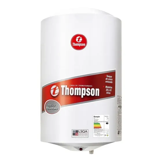 Calefon Termotanques James Thompson Cilíndrico 60 Lts Acero Color Blanco | Cuotas sin interés