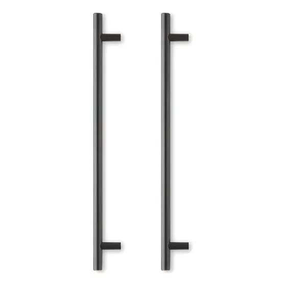 Pack X2 Tirador Manija Agarre Para Mueble Negro Mate Liso