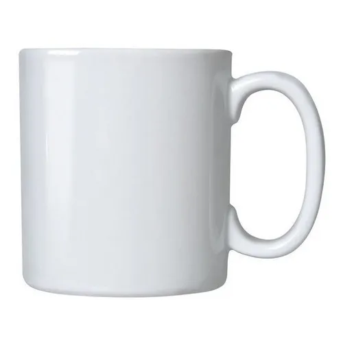 12 Canecas Brancas Porcelana P/sublimação 325ml Cor Branco Blanca