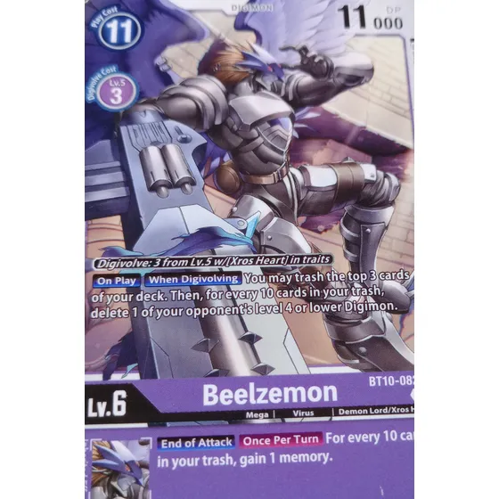 Beelzemon Bt10 Carta Digimon Bandai