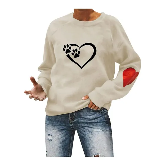 Camiseta Manga Larga Para Dia San Valentin Cuello Redondo