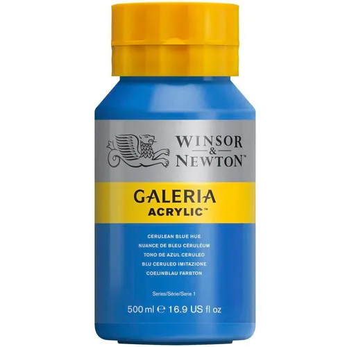 Pintura Acrílica Galeria Winsor Newton Cerulean Blue 138, 500 Ml